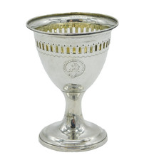 Irish George III Sterling Silver Crested Egg Cup Antique c1800 Dublin
