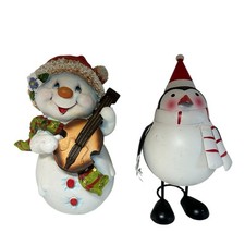 Snowman & Penguin Figurines
