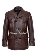 GERMAN PEA COAT Brown  Men's