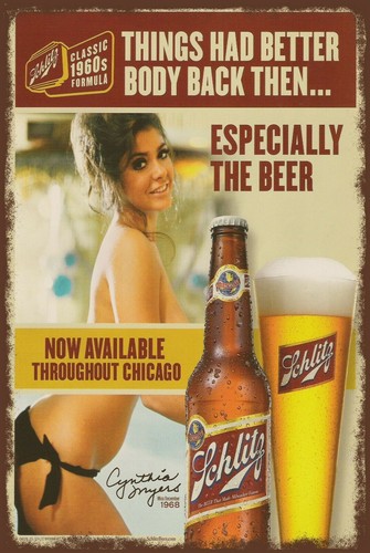 Schlitz beer advertisement pin - advertisement,