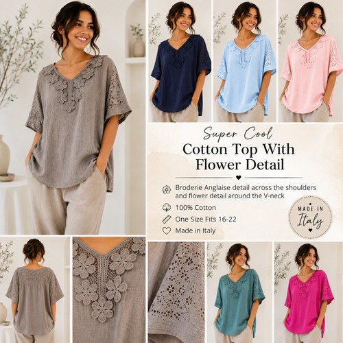 Ladies italian cotton tunic - italian,