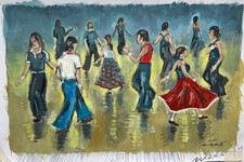 Northern Soul; Wigan Casino; "Dancing to the Beat" Original Oil Painting