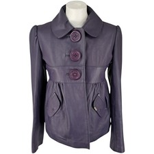 NAF NAF Leather Jacket Size 10