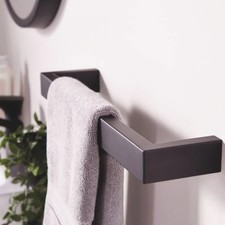 Towelrads Elcot Closed Ended Matt Black Electric Towel Rail 40x450mm - 488105