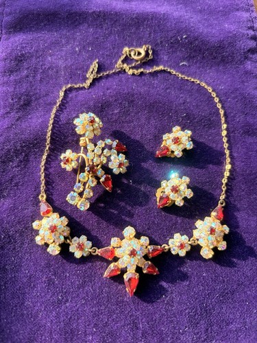 1950s necklace brooch and - brooch,