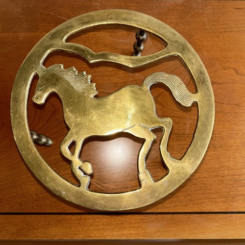 Brass horse trivet - trivet,
