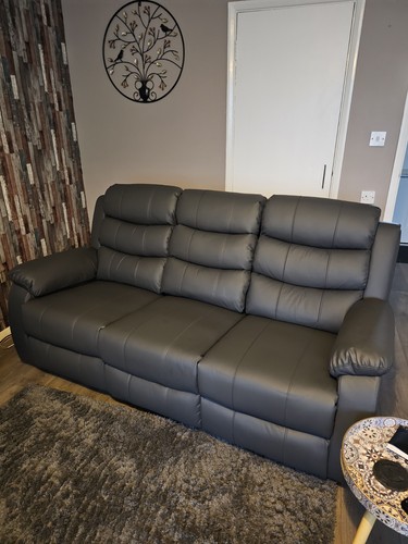 Leather recliner sofa - sofa, 3x2