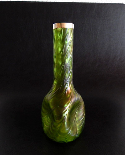 Art nouveau vase with silver - vase,