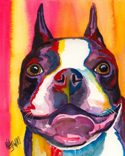 Boston terrier print - boston,
