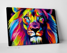 LION Abstract Colour Pop Art