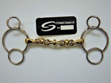 WATERFORD UNIVERSAL BIT GERMAN SILVER MOUTHPIECE 3 RING 2 GAG JUMPING HORSE SHOW