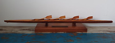 Wooden model of four seated Kayak. Made In 1984.