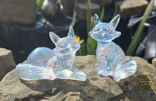Handmade resin fox - handmade,