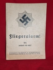 Original WW2 WWII 1939 German air raid shelter gas pamphlet booklet H. Goring