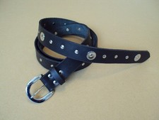 Black Medieval / Viking Studded Tunic Belt For Re-enactment Stage & LARP Costume