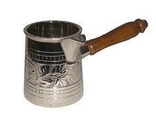 Turkish Copper Coffee Pot Coffee Maker  Brass Turkish Kettle With Wooden Handle