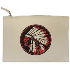 'Native American Chief Side View' Canvas Clutch Bag (CL00047534)