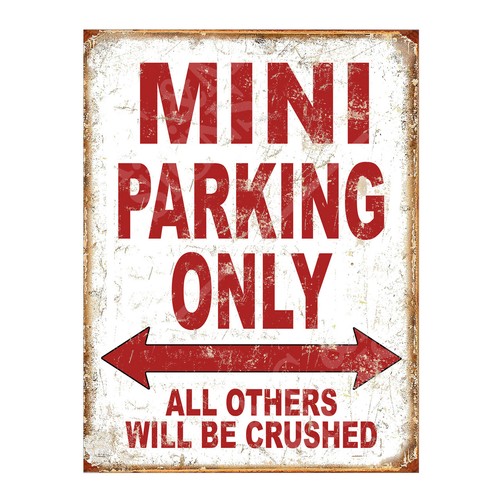 Mini parking nostalgic sign - parking,