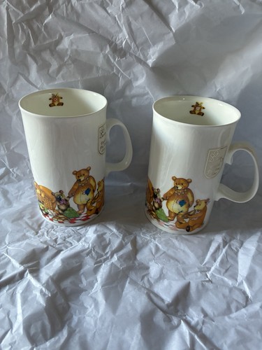 Pair vintage teddy bears - pair,