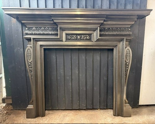 Cast iron fireplace surround - cast,