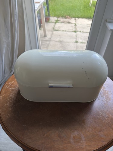 Metal bread bin cream - metal, finish