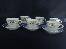 Wedgwood Tuscany Collection Set Of 6 Tuscan Harvest Cups On Classico Saucers .