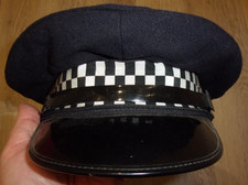 Vintage Genuine Metropolitan Police Compton Webb Uniform Flat / Car Cap No Badge