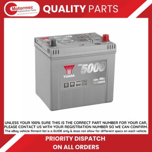 Yuasa ybx5005 12v 65ah - ybx5005,