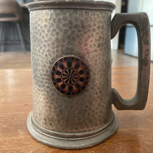 Vintage tudric pewter tankard - pewter,