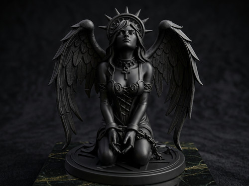 Fallen angel statue gothic - statue, –
