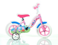 Peppa Pig Kids Bicycle Pink Stabilisers Childrens 10" Bike Fixed Rear Wheel 3Yr+