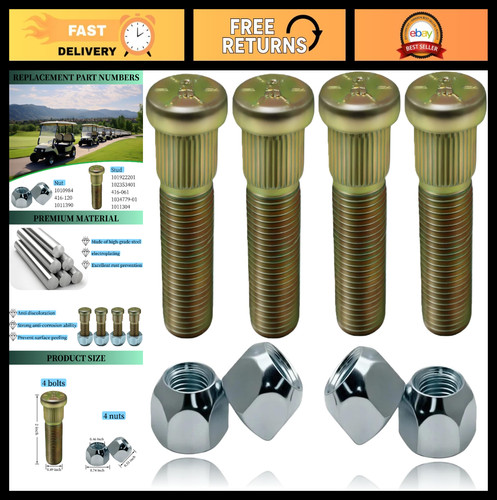 4pcs golf cart wheel bolts - bolts, &
