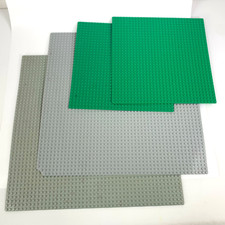 Lego Base Plate x 4 Grey 48 x 48 Green 32 X 32 Base Board Some Damage
