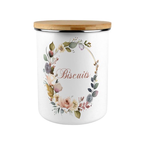 Floral wreath biscuit storage - biscuit,