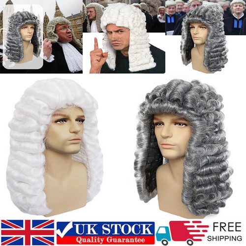 Halloween judge colonial wig - judge,