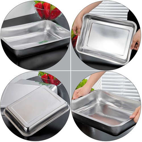 Small stainless steel tray - steel,