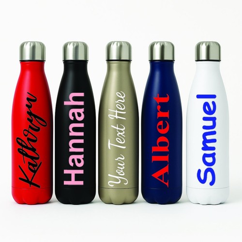 Personalised 500ml flask - personalised, water