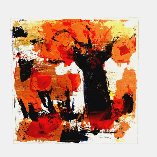 Abstract acrylic mixed - , media
