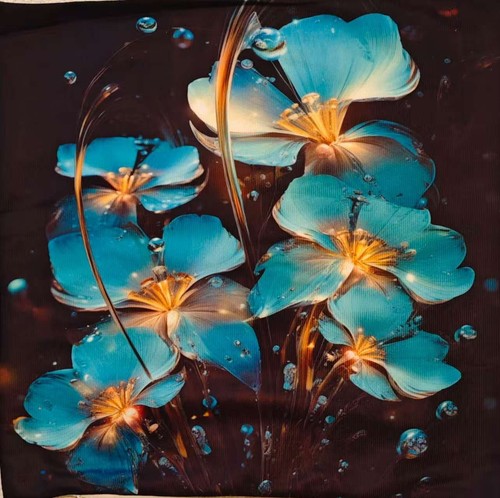 Beautiful floral print pillow