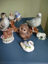 A nice group of bird ornaments
