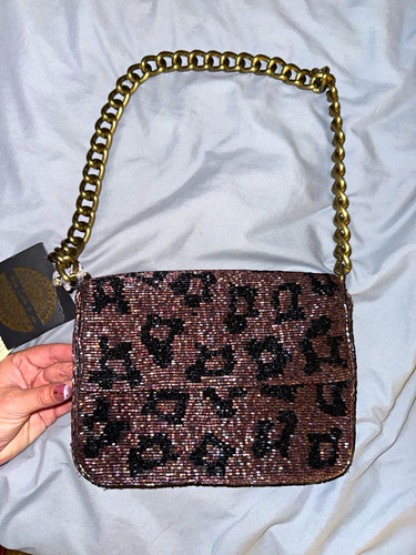 Sparkly leopard print beaded - sparkly,
