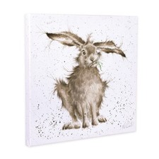 Wrendale Hare Brained 20cm Canvas - Handmade Animal Wall Art by Hannah Dale