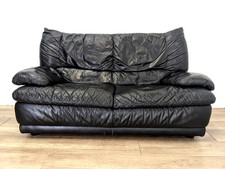 SOFA 2 Seater Black Leather