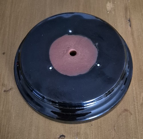 Black glazed terracotta - glazed, oil