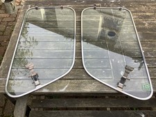 Classic Mini Mk1 pair of rear side windows. Chrome good.