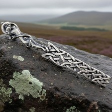 NEW Solid Pewter Celtic Wolf