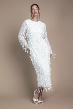 Coast Ivory Midi Dress Womens