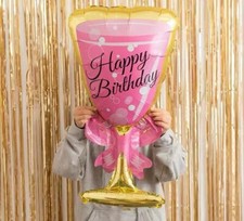 Champagne Glass Birthday Foil