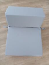 Chair bed fold out single futon mattress.  Grey, cotton fabric, solid. 