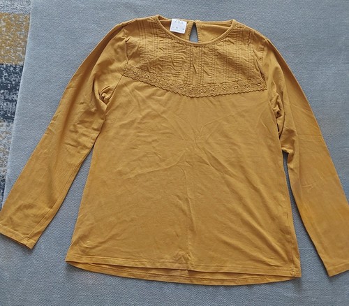Zara girl mustard lace yoke - zara,
